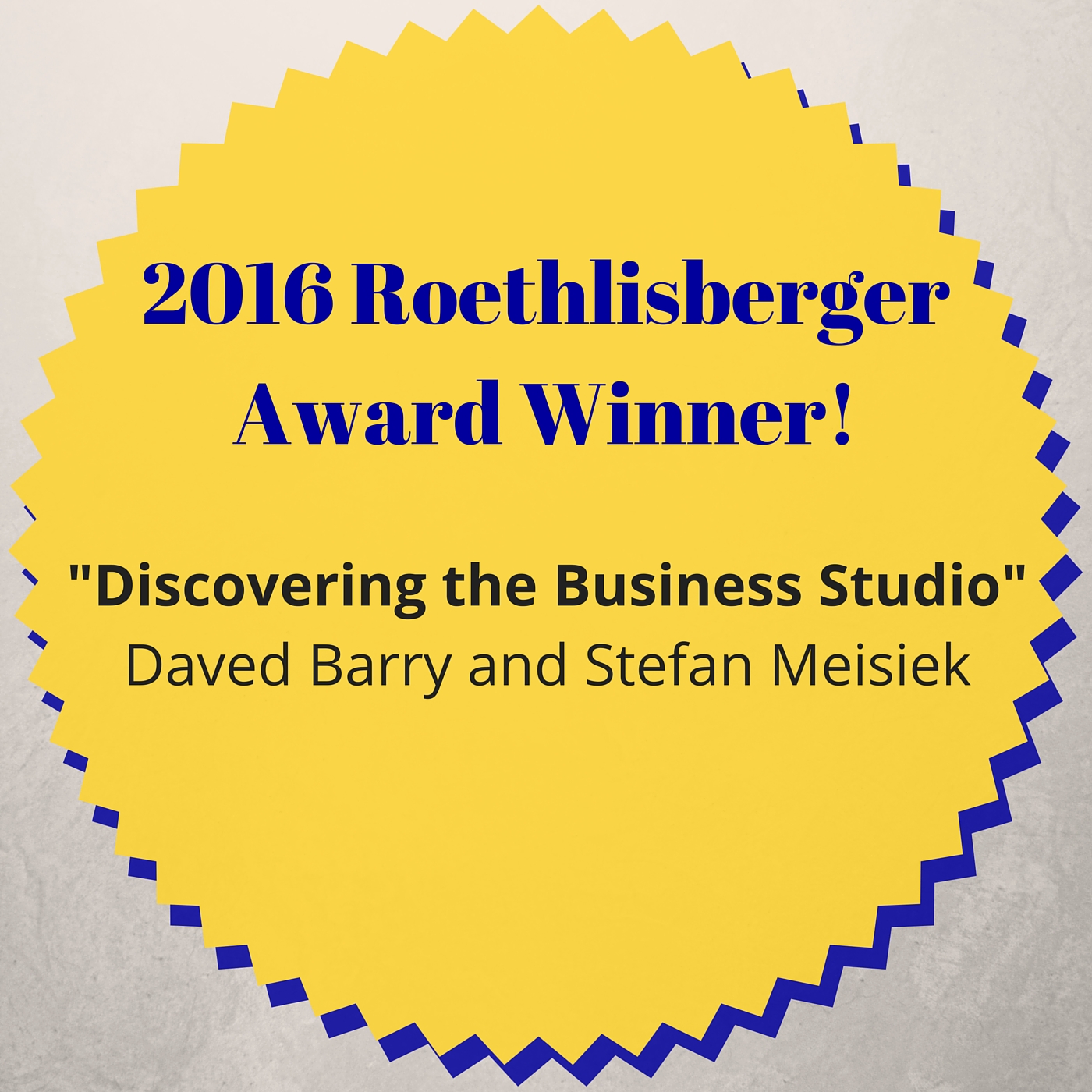 2016 Roethlisberger Award Winner